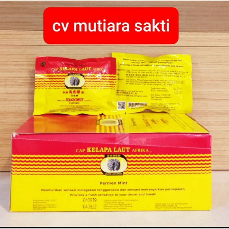 Permen Mint Cap Kelapa Laut Afrika 6' AFRIKA SEA Coconut Brand Lozeng