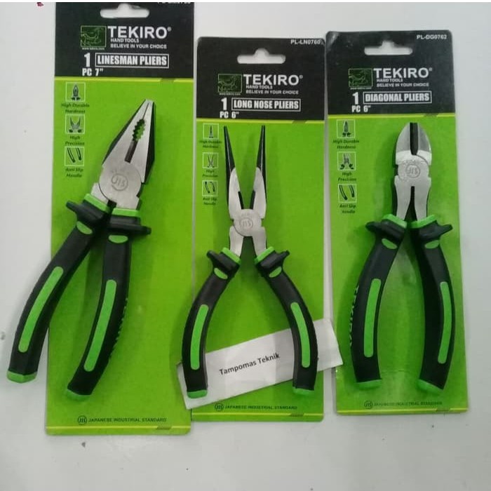 Tang Tekiro Set 3 pcs Tang Potong Tekiro Tang Kombinasi Tekiro Tang Lancip ~