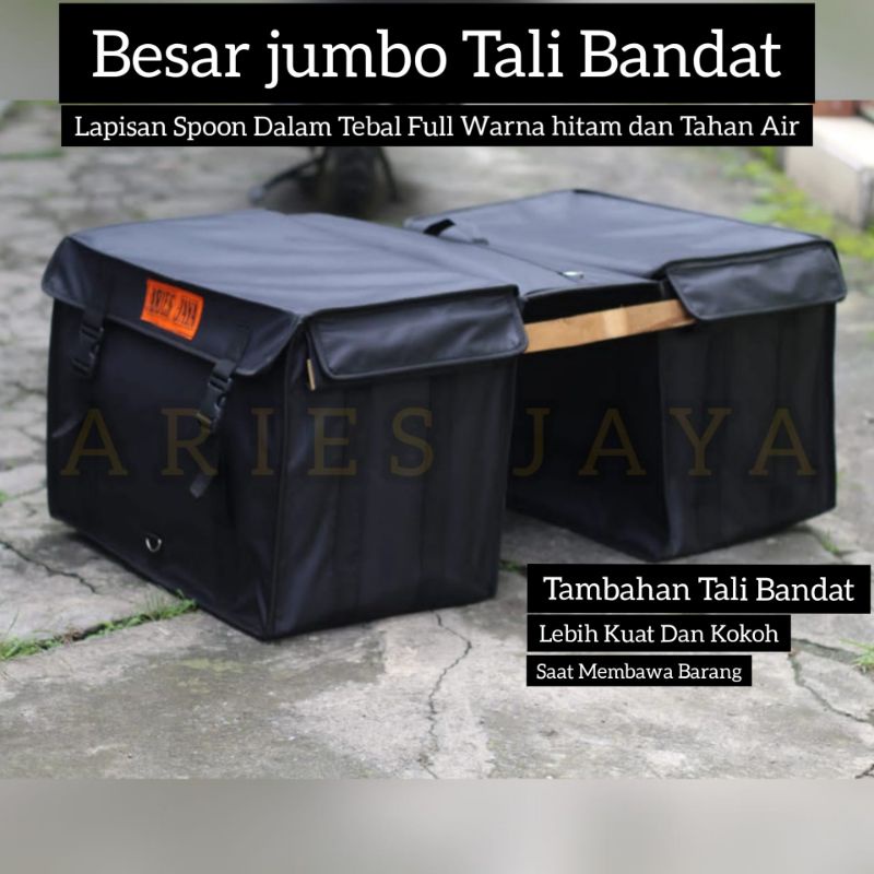 Tas Pos Obrok Kurir Sales Anti Air Tas Motor Tas Rengkek Tas Kargo Aries Jaya Tali Bandat  Besar Jumbo Aries Jaya