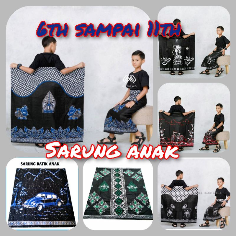 SARUNG BATIK ANAK SD DAN SMP / SARUNG / SARUNG SANTRI / SARUNG BATIK PUTRA / SARUNG ANAK LAKI LAKI  