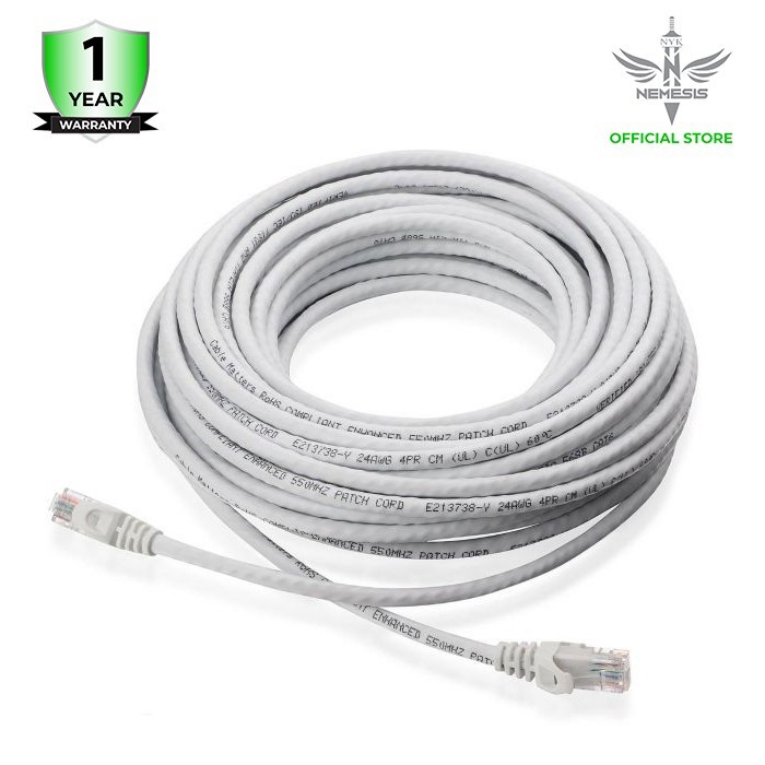 Cable lan nyk 50 meter utp cat 6 6e gigabit ethernet indoor - Kabel internet rj45 cat6 50m 1000Mbps network