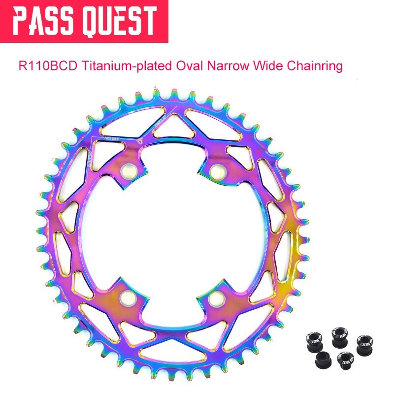 Pass Quest Chainring Oval Narrow Wide 1X 42T 44T 46T 48T 50 52 BCD 110