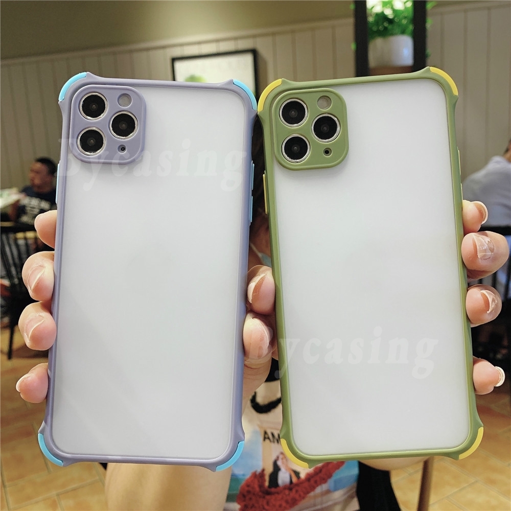 Macaron Color Casing Xiaomi Poco X3 NFC Redmi 9T 9A 9C Note 9S Note 9 Pro Note 8 Pro Note 7 Mi 10T Pro Shockproof Bumper Matte Translucent Matte Phone Case BY