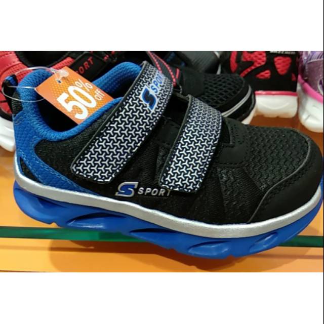 Skechers anak biru hitam