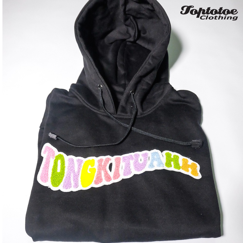 SWEATER HOODIE TONGKITUAHH Patch Chenille Embroidery