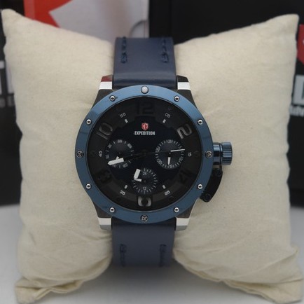 Expedition E6381 Silver Blue Navy Leather Black for Ladies Original