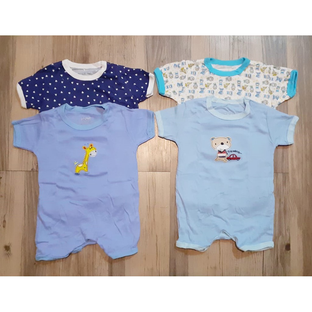 ReliWear Romper Jumper Pendek Bayi 4in1 / 4pcs Romper Pendek Bayi RGM 6819