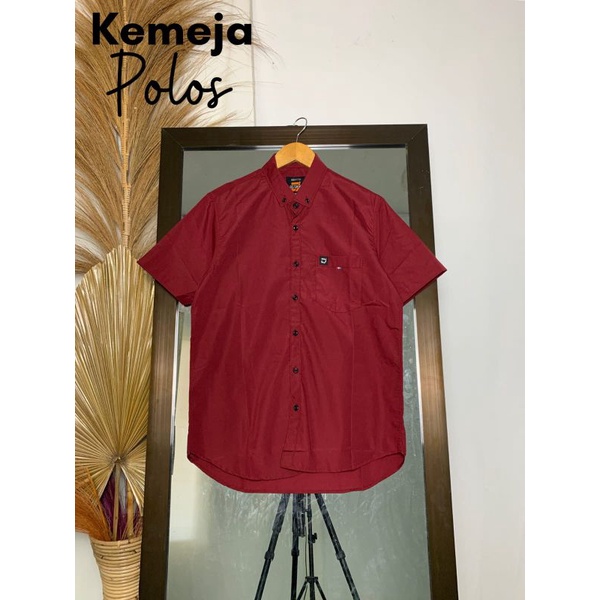 Kemeja Pendek Polos Pria premium