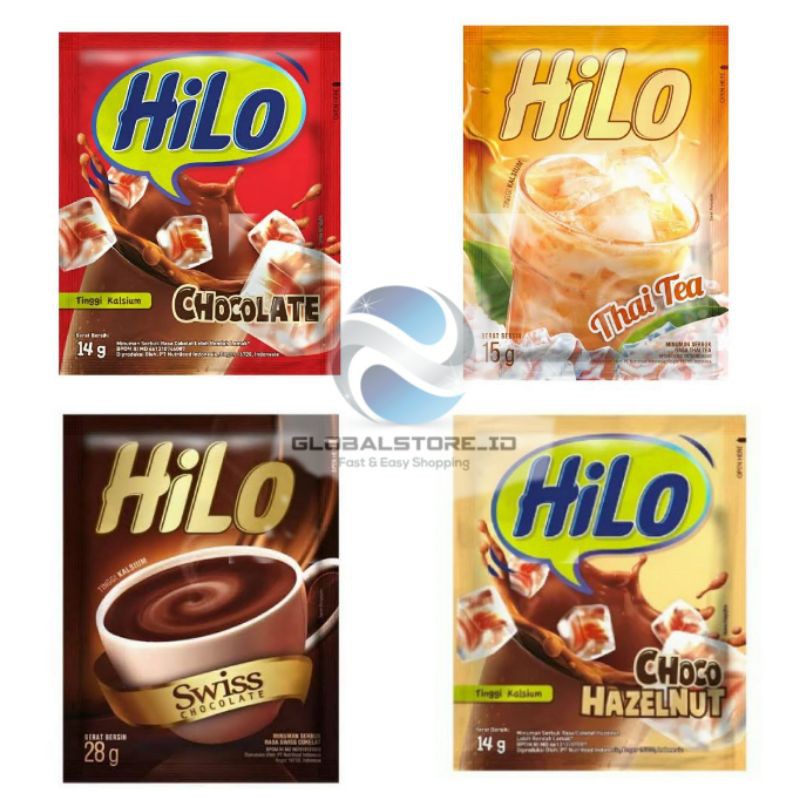 Hilo thai tea / hilo chocolate / hilo coklat hazelnut / hilo chocolate swiss / hilo active belgian