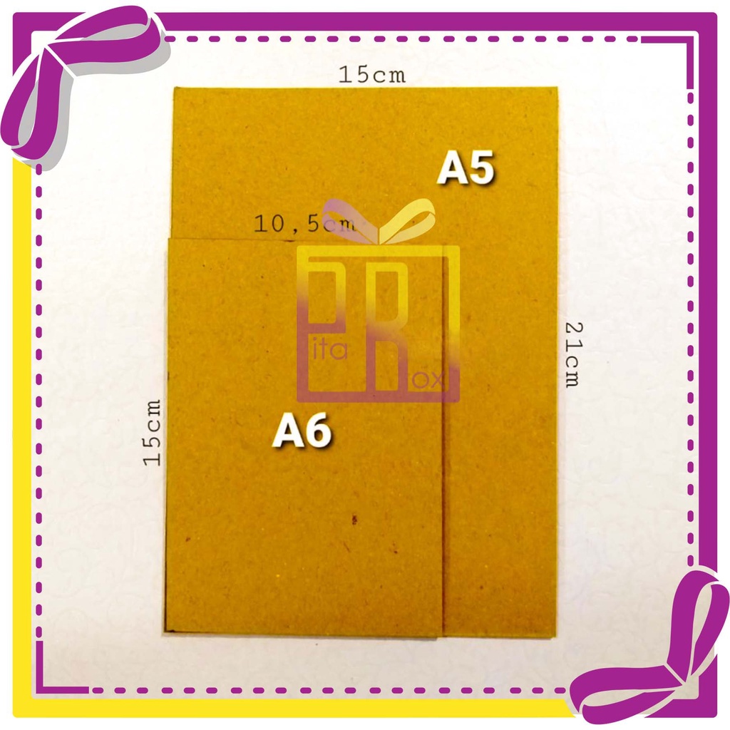 

Karton hard board / karton tebal / yellow board ukuran A5 (1200gsm) 2 mm