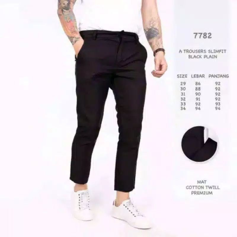 Celana Chino Pria Bahan Adem Nyaman Katun Strecth/Melar Cocok Buat Musim Dingin GAYA COWOK POLO