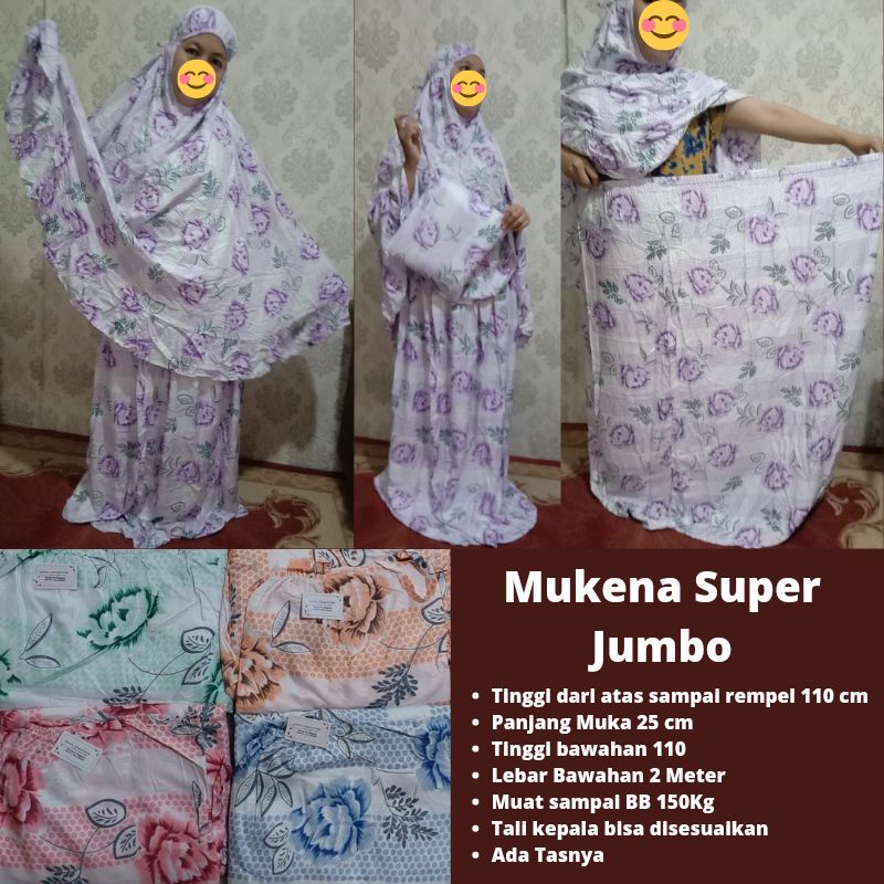 Jual MUKENA SUPER JUMBO Muat Sampai BB 150 Kg / Mukena Super Besar ...