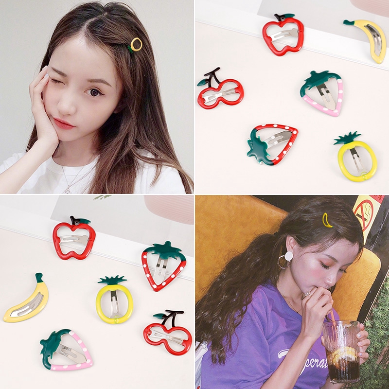 Korean Girl Cute BB Clip Hair Clip Strawberry Bangs Clip Children Hair Clip Hair Accessories