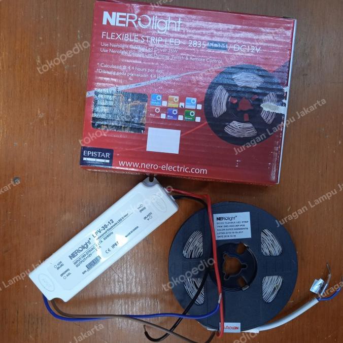 PAKET LED STRIP 18 WATT 12V TRAFO 30 WATT 12V NERO DG646ES
