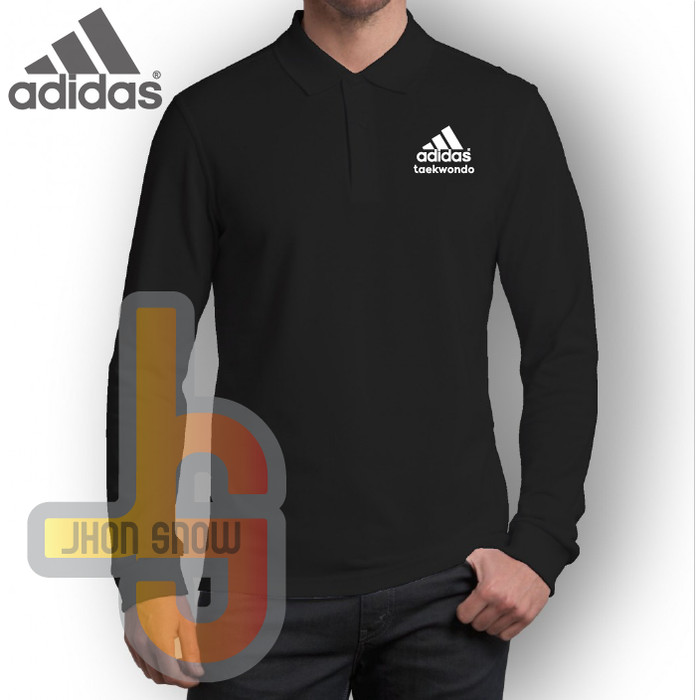FASHION PRIA ATASAN PRIA KK192 KAOS POLO LENGAN PANJANG - POLO SHIRT ADIDAS TAEKWONDO