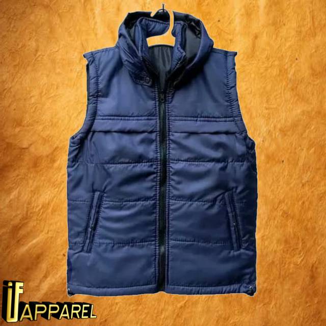 Rompi parasut jaket parasut vest man biru dongker navy blue biru navy anti angin
