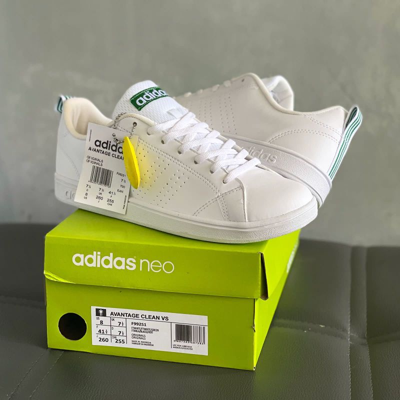 SEPATU ADIDAS NEO ADVANTAGE WHITE GREEN