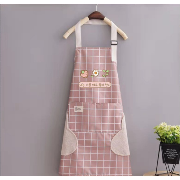 HomiHomi Apron Celemek Masak Barista Dapur Motif Garis Waterproof CM011