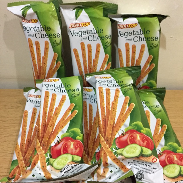 

Vegetabel and chess biskuit stik rasa sayur dan keju