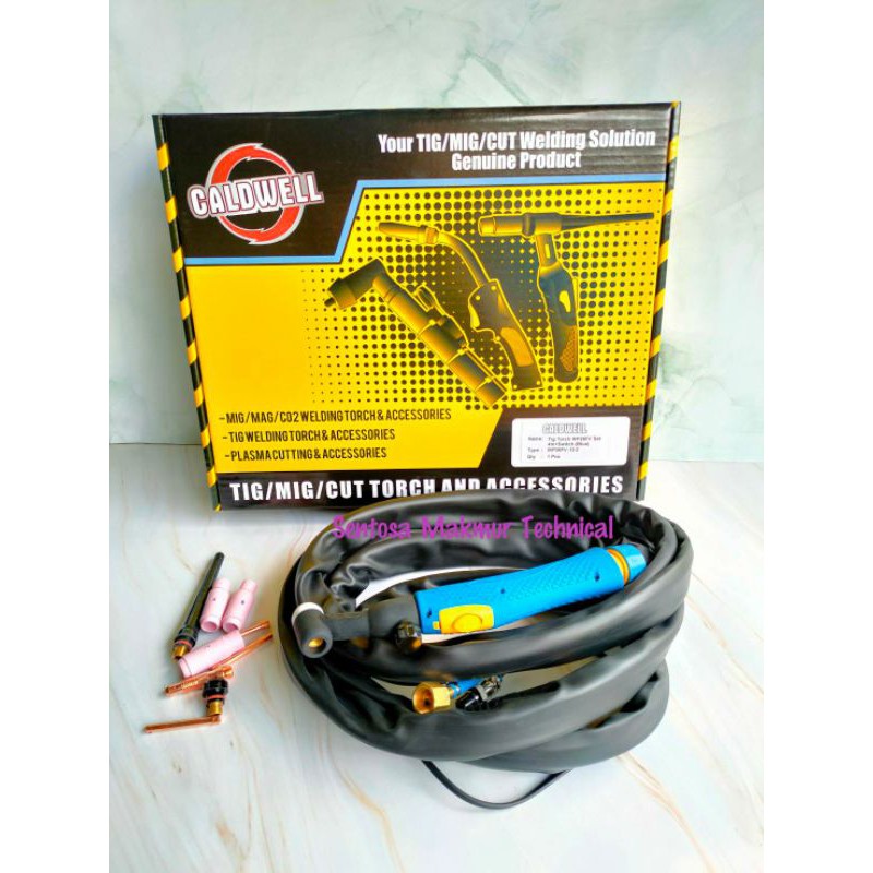 CALDWELL WP26FV 4M Tig Torch Stang Tang Las Argon Flexible + Otomatis WP26 WP 26