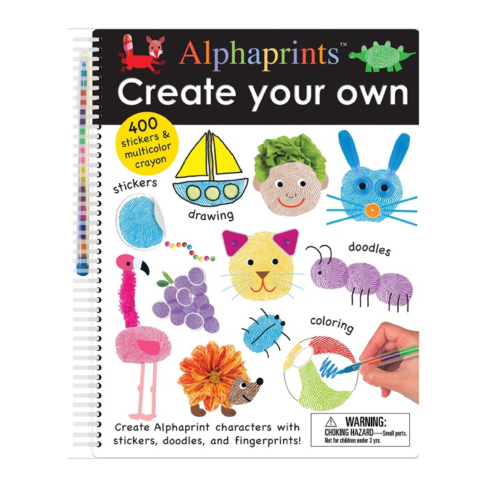 [Priddy Books] Priddy Books Alphaprints Create Your Own With 400 Sticker & Multicolor Crayon
