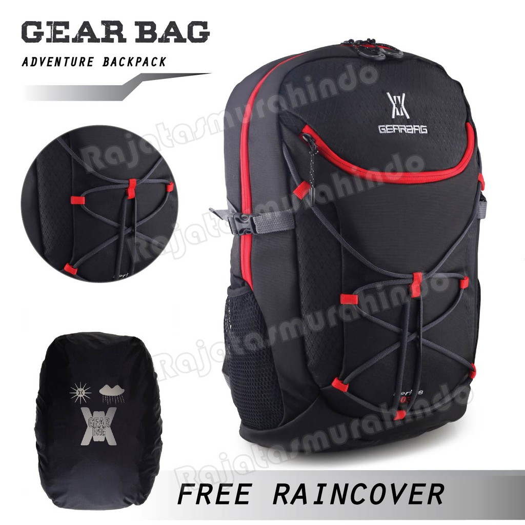 RTM - Tas Ransel Pria Gear Bag - Dragon - Series 03 - 13071 Backpack - Black Grey + FREE Raincover