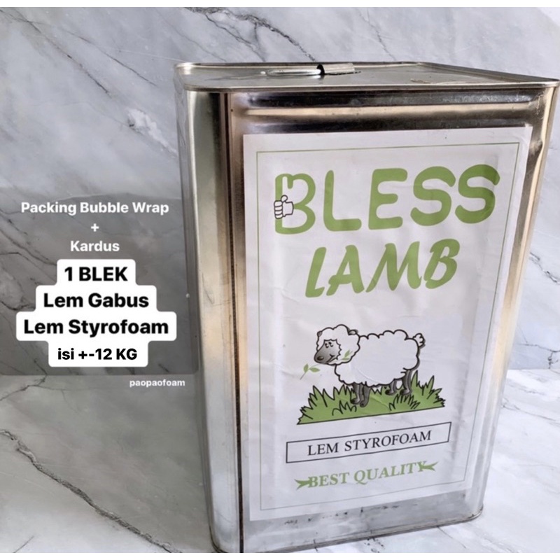 

1 Blek Lem Gabus Styrofoam BLESS LAMB ( 12 KG ) CARGO KHUSUS PULAU JATIM, JATENG, BALI