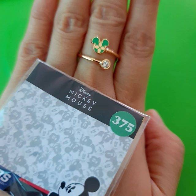 Cincin spiral mickey hijau kadar 375