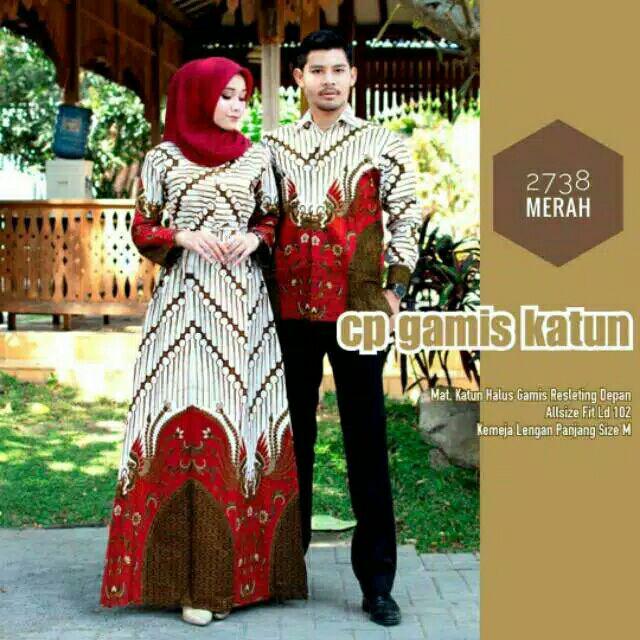 Baju Couple Pria Dan Wanita Baju Couple Gamis Katun Motif Pager Batik Pliket
