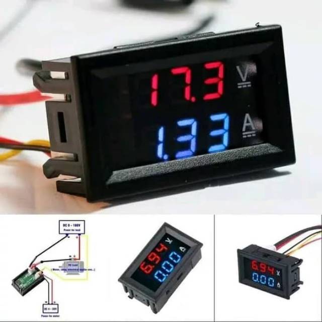 Dual volt ampere meter digital amper meter