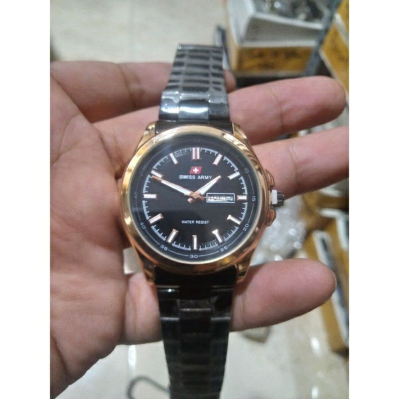 Jam Tangan Pria Wanita Rantai Hitam