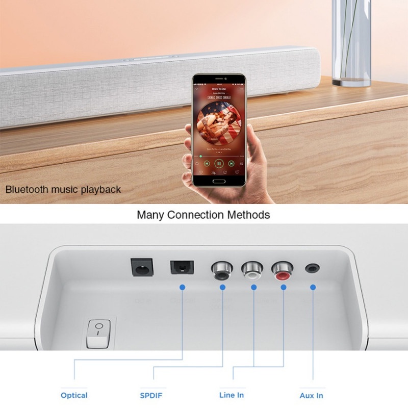 Soundbar Speaker Bluetooth  Home Theater Minimalis Ruang Tamu AUX XMI