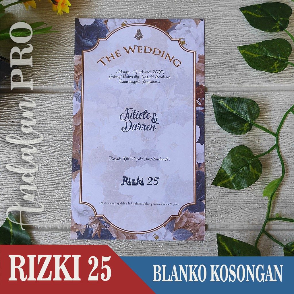 RIZKI 25, Blanko Kosong - Blanko  Undangan Kosongan Harga Distributor