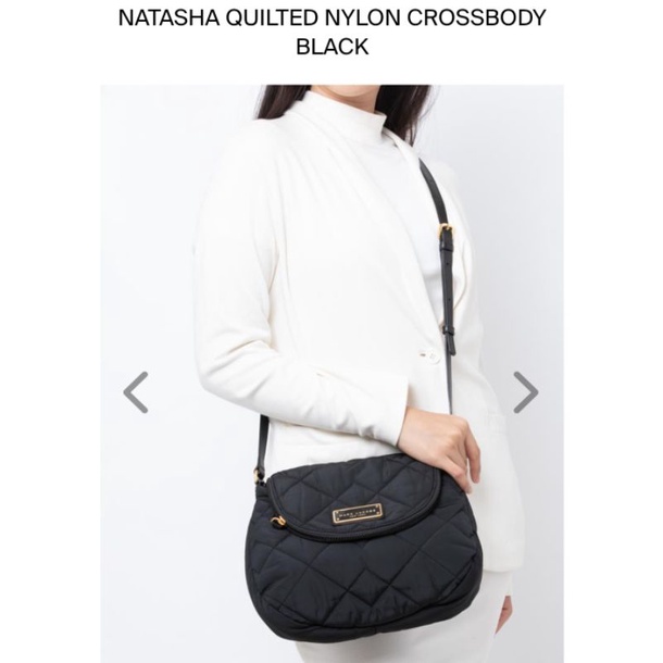 MARC JACOBS NATASHA QUILTED BLACK SLING BAG WANITA