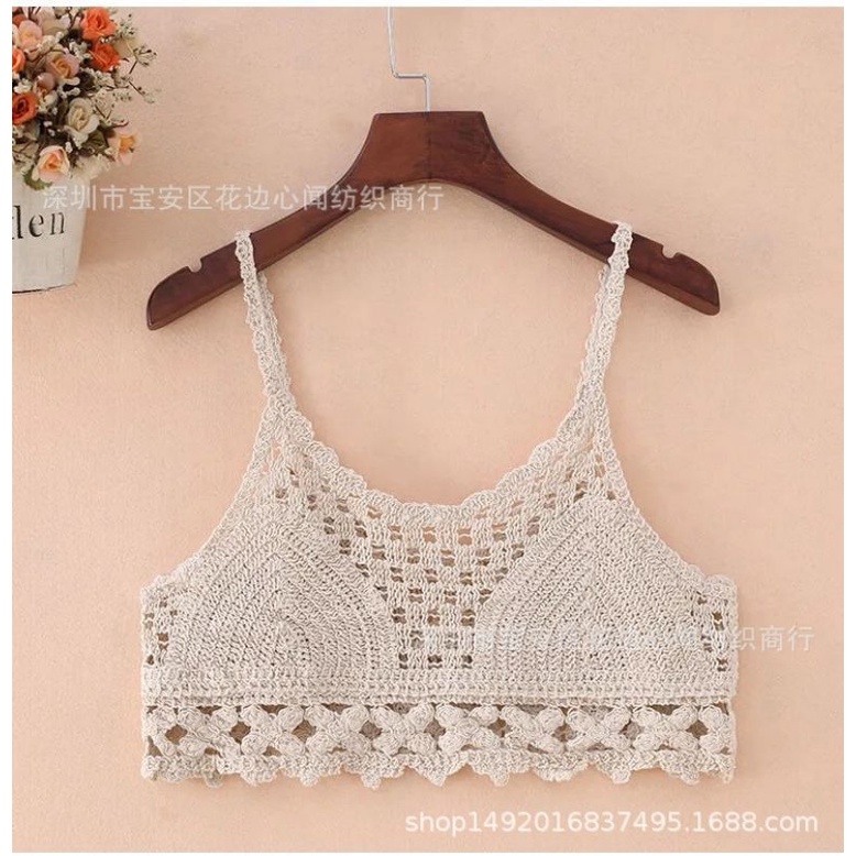 Fiona vest crochet ala korea crop top vest rajut