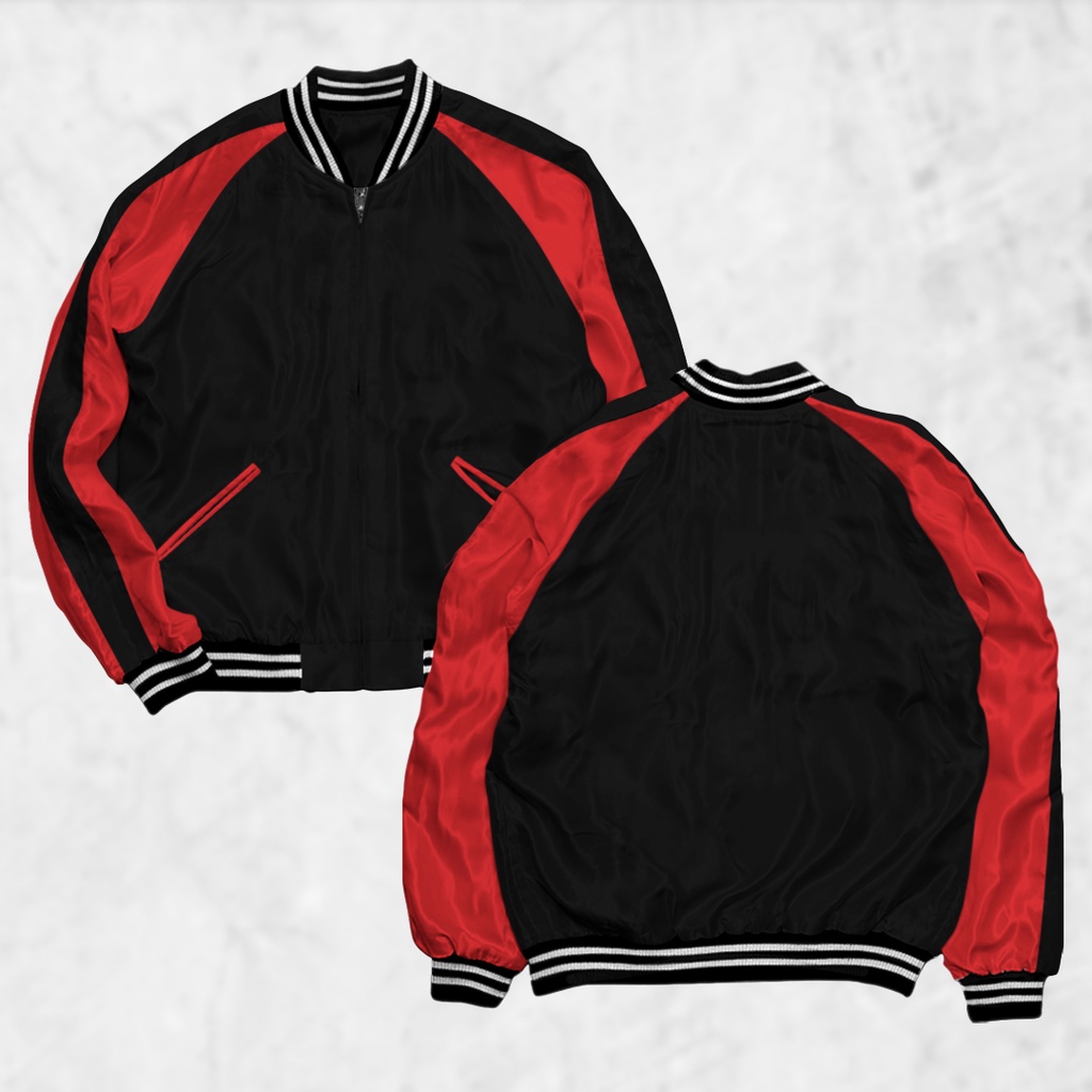 PIYAMAKUMU Jaket Sukajan Polos Pria Wanita Distro Unisex Japan Premium Original