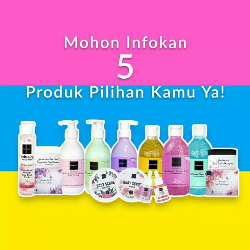 PAKET HEMAT 5 PRODUK SCARLETT WHITENING