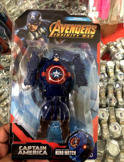 SAYANG ANAK Jam Tangan Digital Robot Avenger Model Captain America