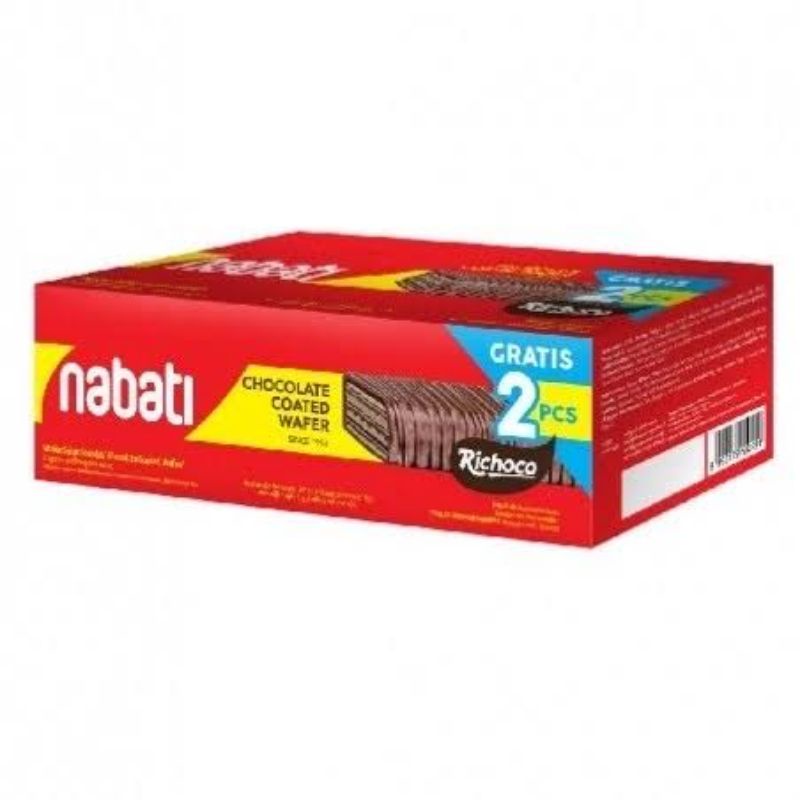 nabati chocolate coated wafer /coklat kelapa14x18gr