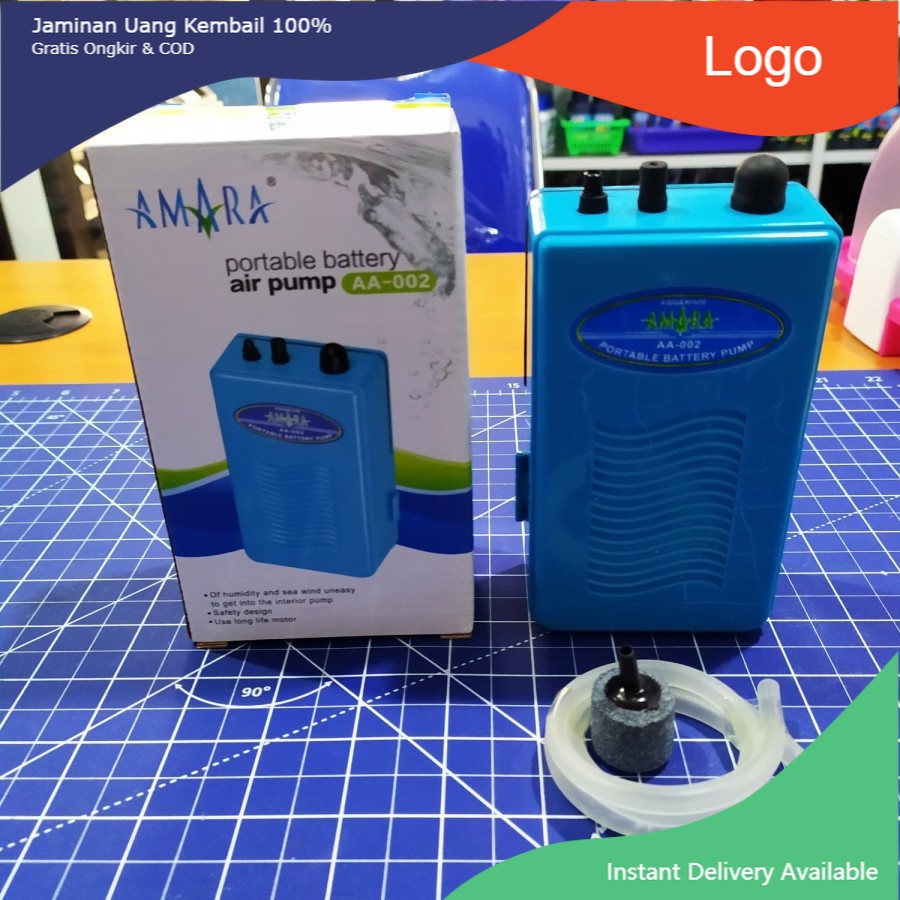 Aerator Amara Baterai AA002 Mesin Aerator Airpump Batere Aquarium