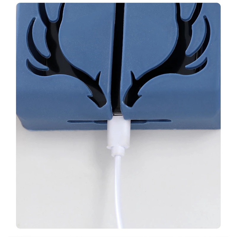 Home Wall Hanging Self Adhesive Antler Hollow Pattern Storage Box / Remote Control Mobile Phone Charging Holder