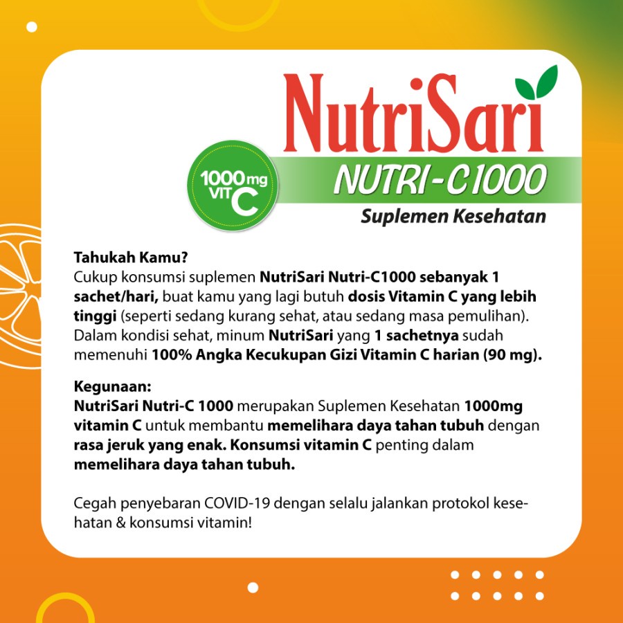 NutriSari NUTRI C-1000 Jeruk 10 Sachet