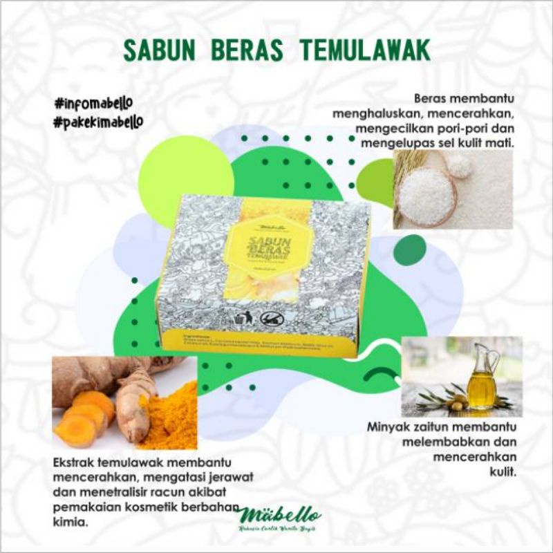 ❤ MABELLO ❤ Sabun beras (best seller)/ BPOM dan halal/sabun bedda lotong - Keluarga ID