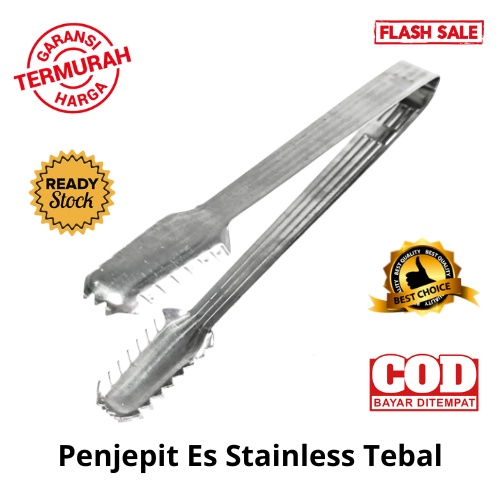 [BISA COD] PROMO Penjepit Es Stainless Steel Tebal Jepit Buaya Capit Makanan Jepit Gorengan Jepit Kue Jepitan Makanan Praktis Murah