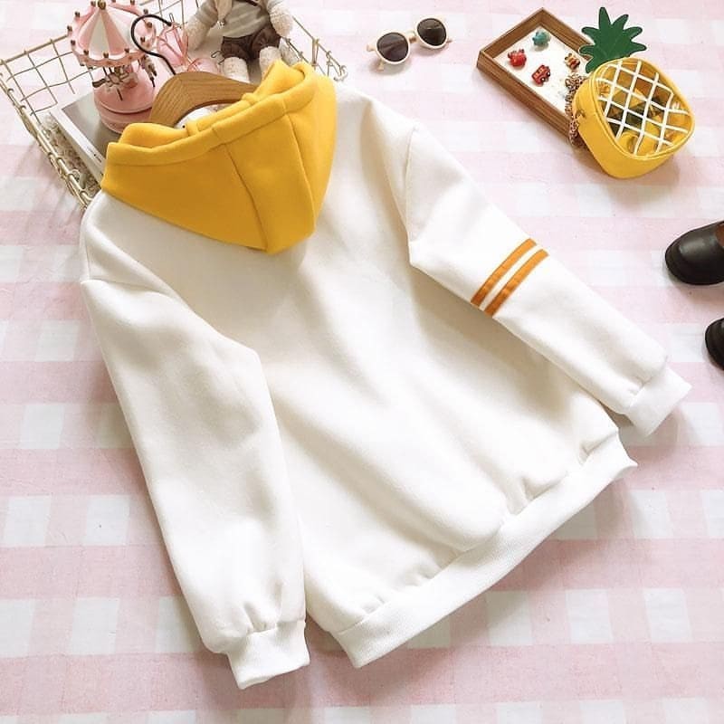 Hoodie Sweater cheese jaket wanita korean style