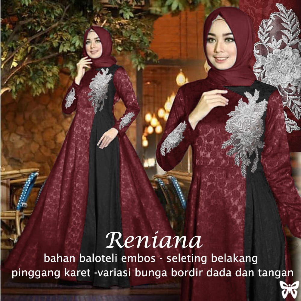 HOPYLOVY - Gamis Syari Jumbo LD 110 Terbaru Reniana