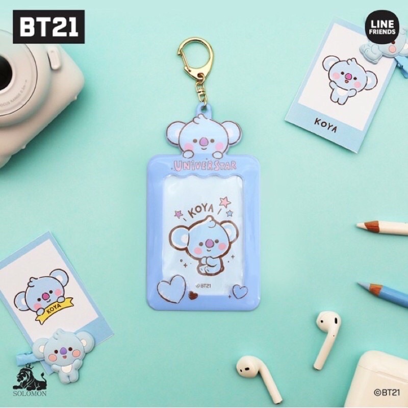 READY STOCK OFFICIAL BT21 PHOTOCARD KEY HOLDER