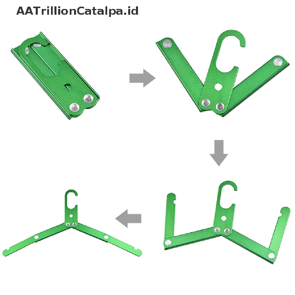 Aatrillioncatalpa Gantungan Baju Lipat Bahan Aluminum Alloy Untuk Outdoorcampingtravel