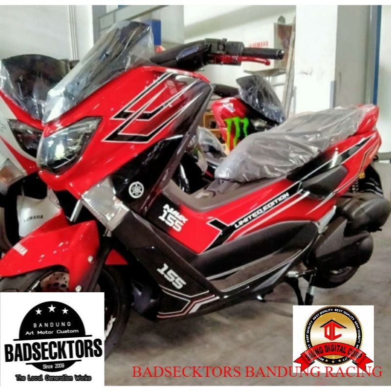 Decal NMAX 155 Sticker NMAX Merah hitam Limited edition keren