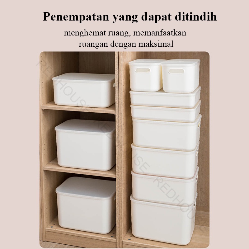 RED HOUSE Plastic Storage Box Kotak Penyimpanan MultifungsI